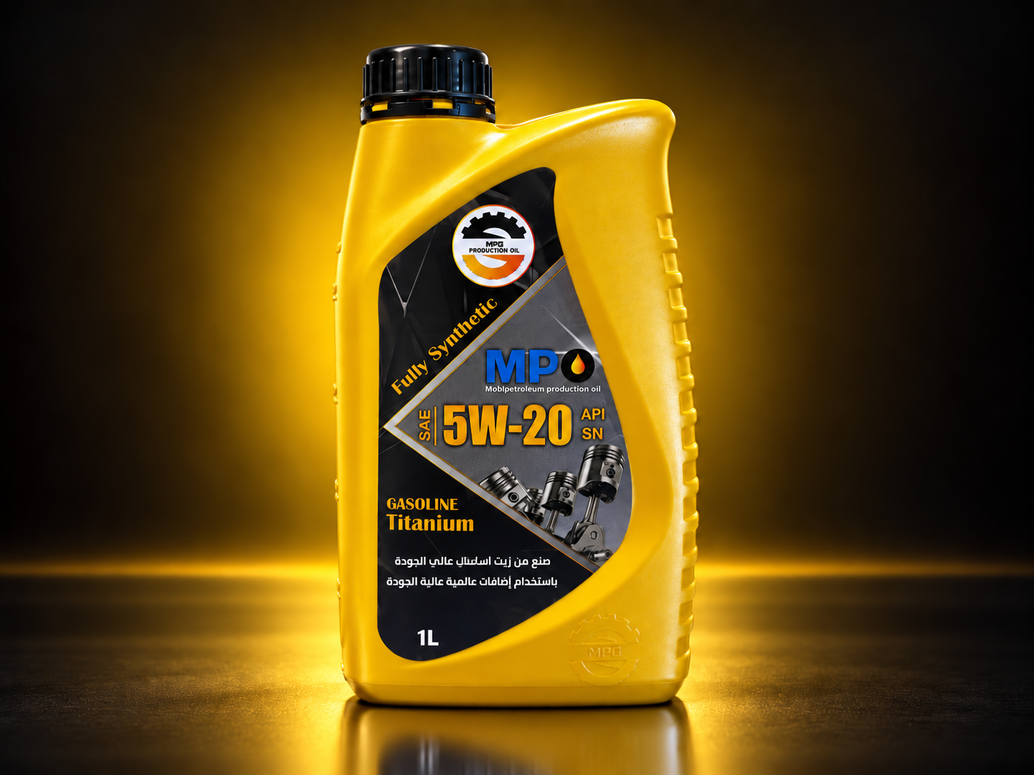 زيت محركات بنزين MPO تيتانيوم 5W-20 SN – تخليقي بالكامل – (12 عبوة × 1 لتر)